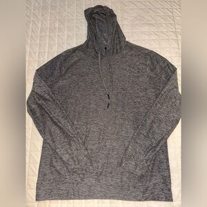 Kyodan marled gray stretch hoodie pullover. Mens large. Soft material